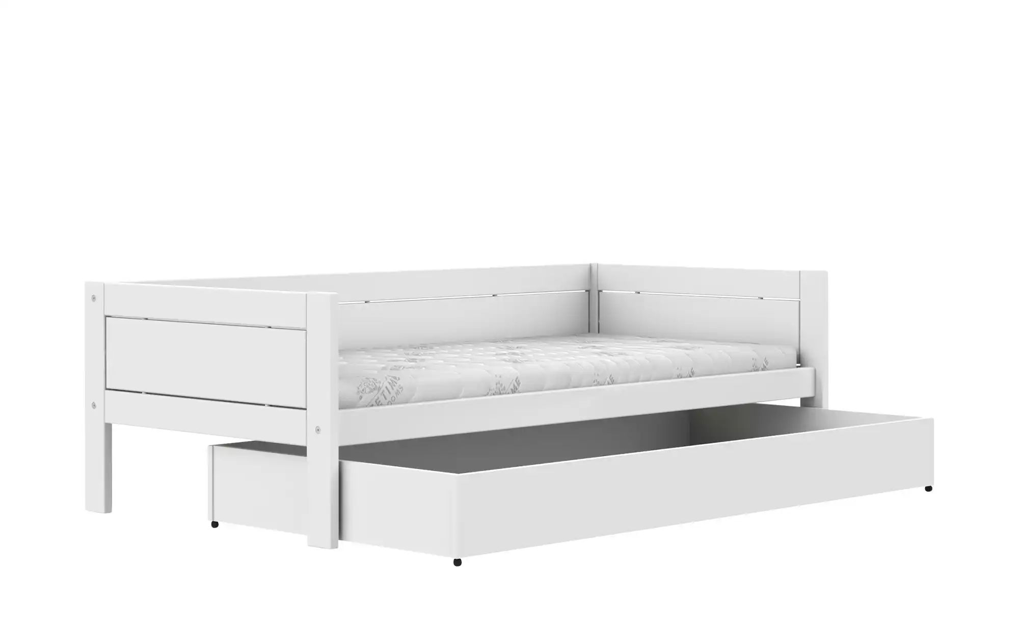 Lifetime Einzelbett mit Bettkasten  Basis ¦ weiß ¦ Maße (cm): B: 207 H: 64 günstig online kaufen