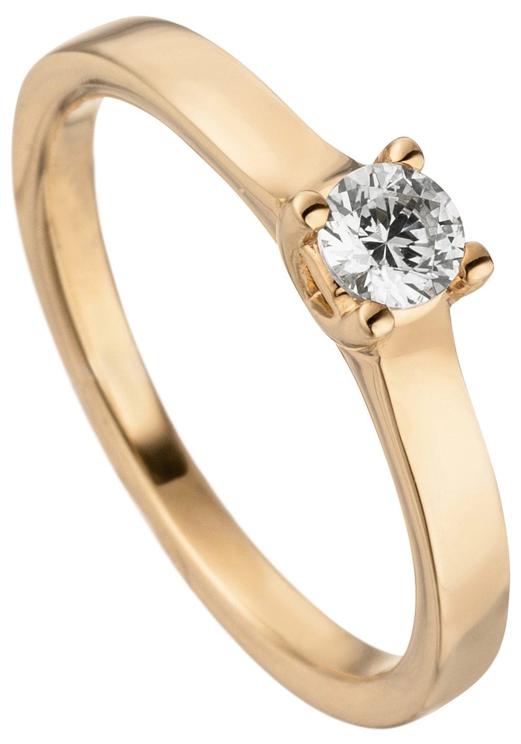 JOBO Fingerring "Ring mit Diamant Brillant 0,15 ct.", 585 Roségold günstig online kaufen