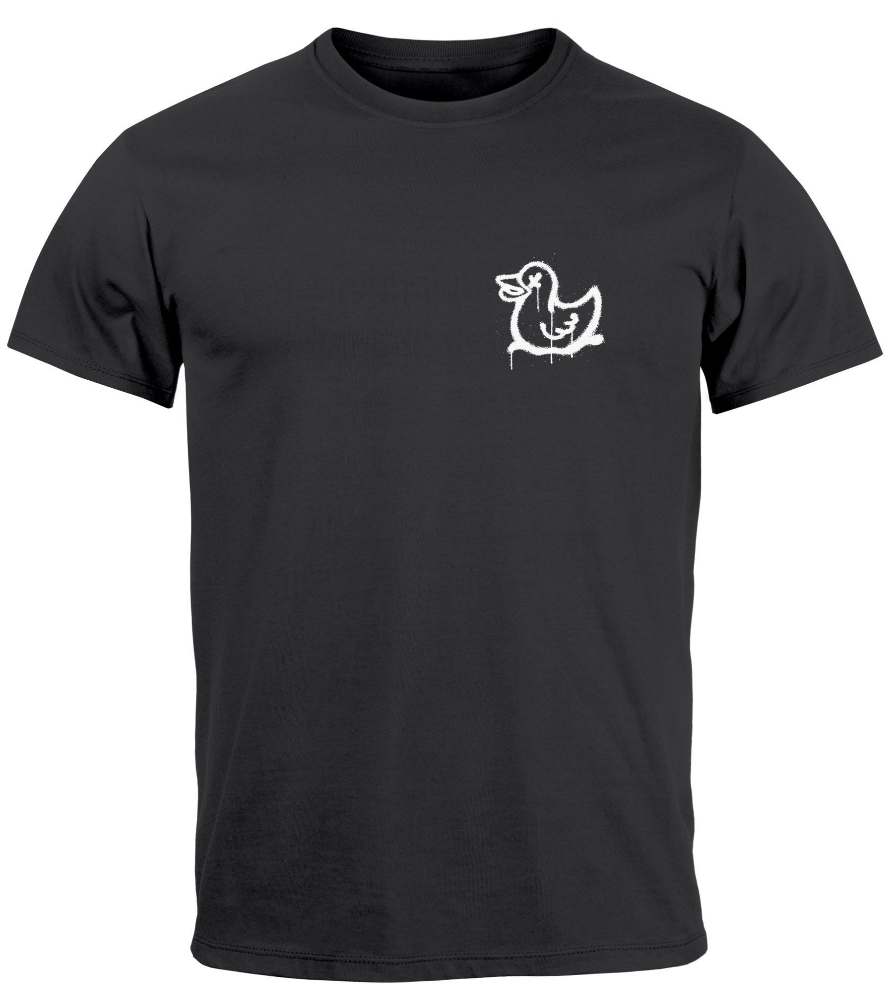 Neverless Print-Shirt Herren T-Shirt Drippy Duck günstig online kaufen