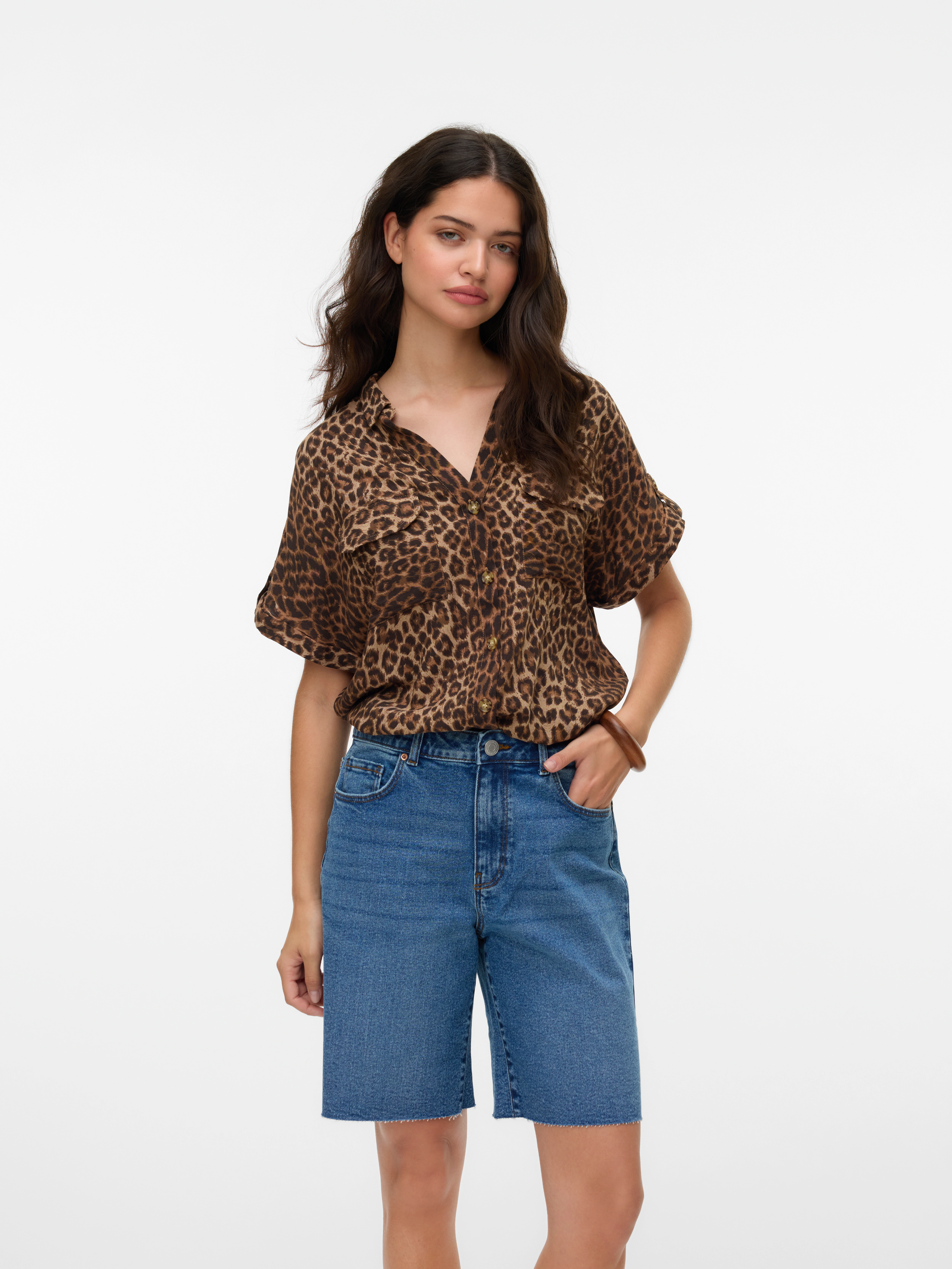 Vero Moda Kurzarmbluse "VMBUMPY SS SHIRT AOP WVN GA NOOS" günstig online kaufen