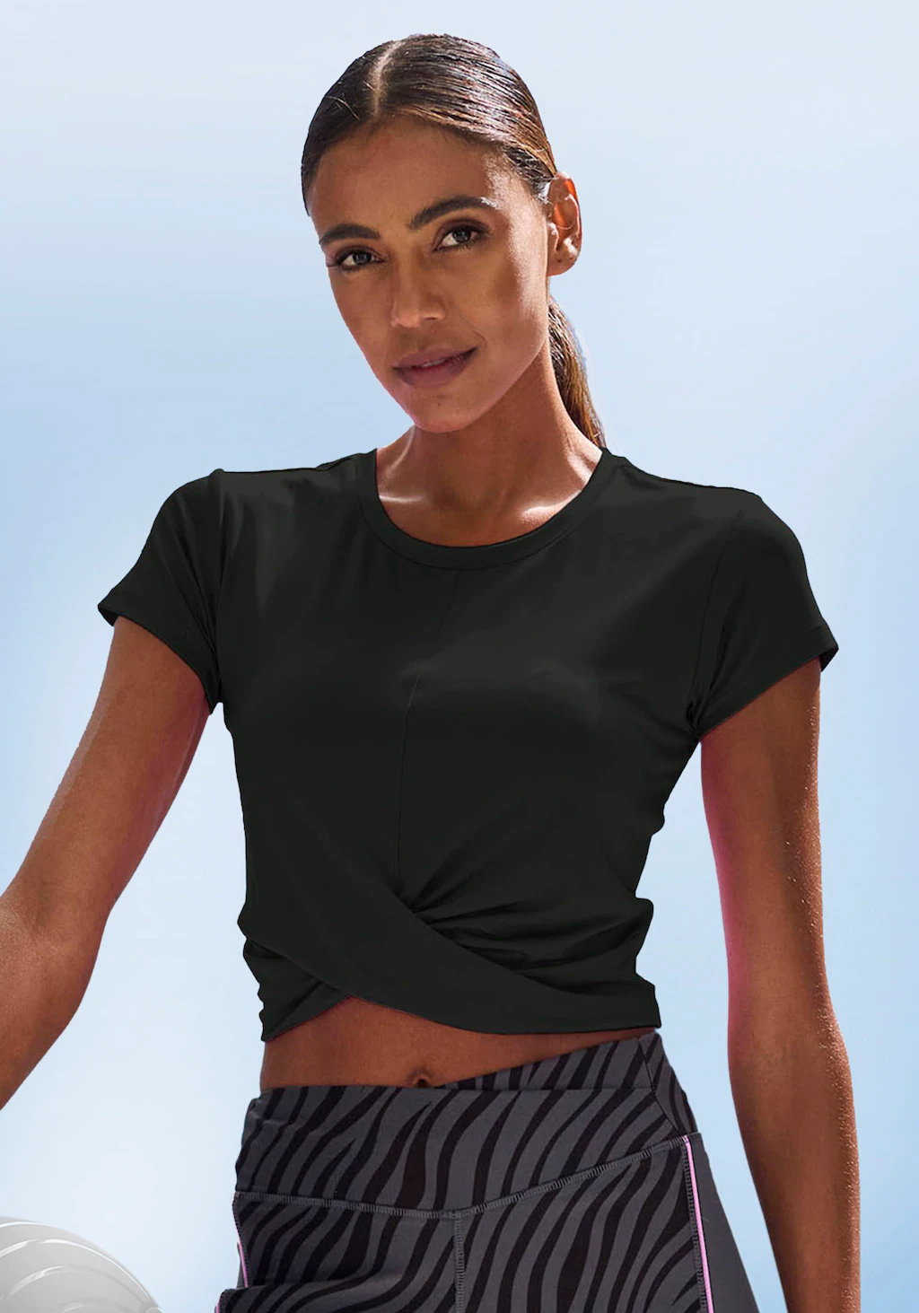LASCANA ACTIVE T-Shirt, Sportshirt in Wickeloptik günstig online kaufen