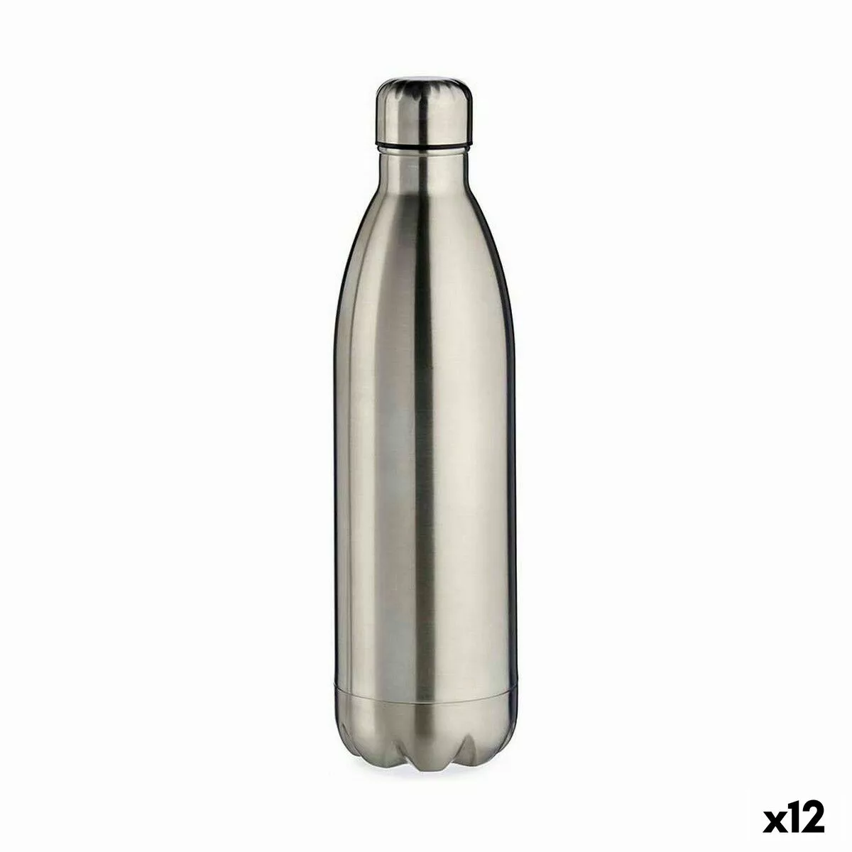 Thermosflasche Silberfarben Edelstahl 1 L (12 Stück) günstig online kaufen