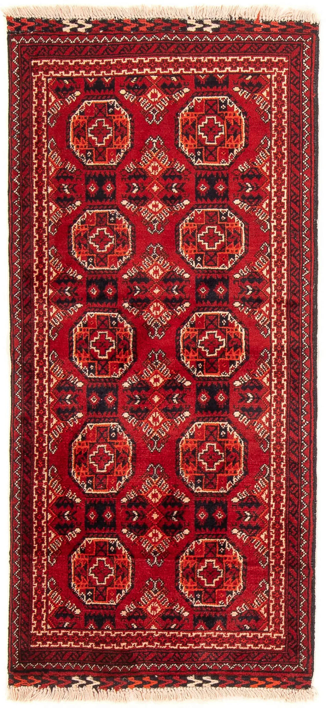 morgenland Orientteppich »Afghan - 106 x 49 cm - dunkelrot«, rechteckig, 7 günstig online kaufen