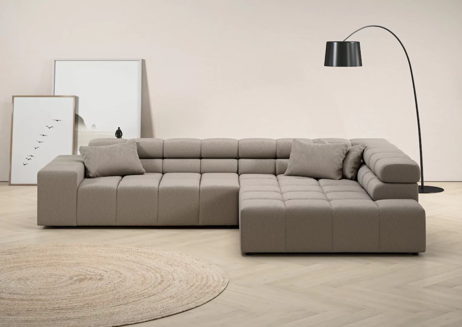 INOSIGN Ecksofa "Ancona incl. Kopfteilverstellung, Breite 319cm, L-Form", w günstig online kaufen