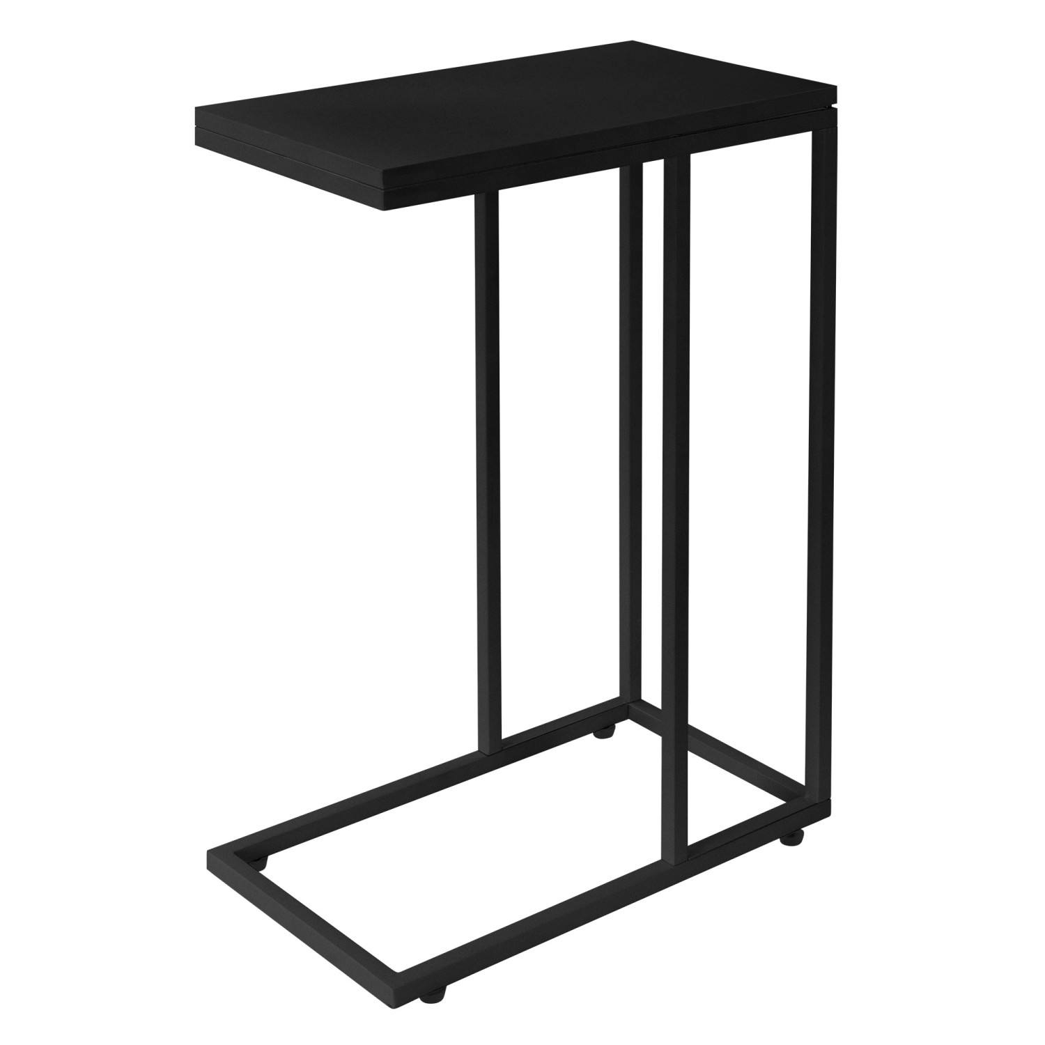 ML-Design Beistelltisch in C-Form Schwarz 45x25x64 cm Metallgestell Holzpla günstig online kaufen