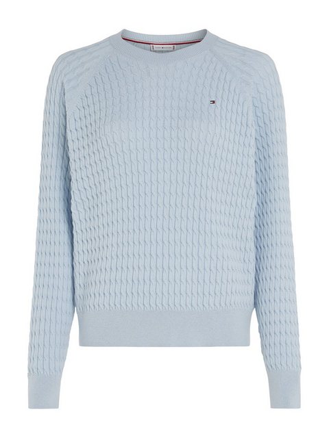 Tommy Hilfiger Rundhalspullover CO CABLE C-NK SWEATER mit Zopfmuster günstig online kaufen