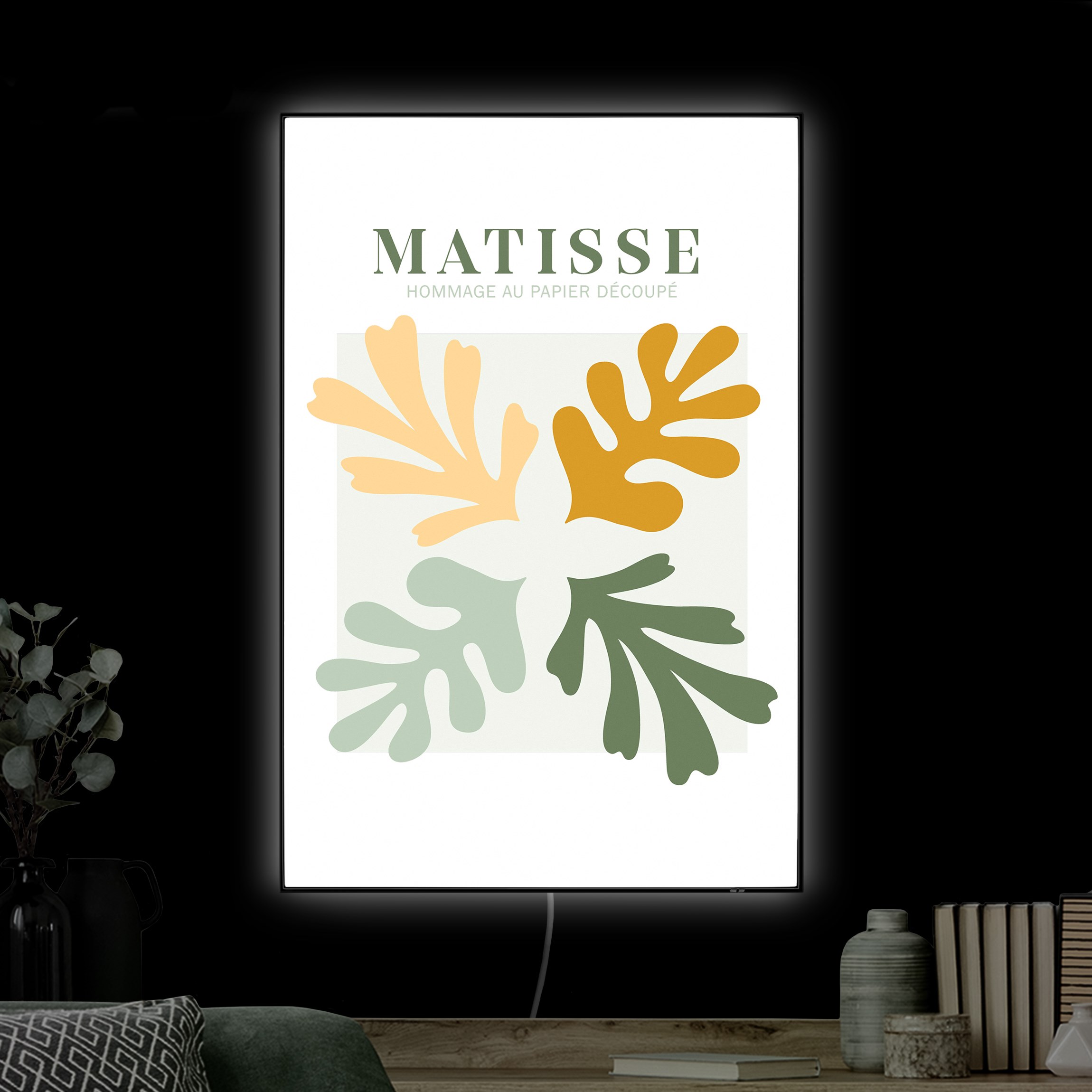 LED-Wechselbild Matisse Interpretation - Blätter günstig online kaufen