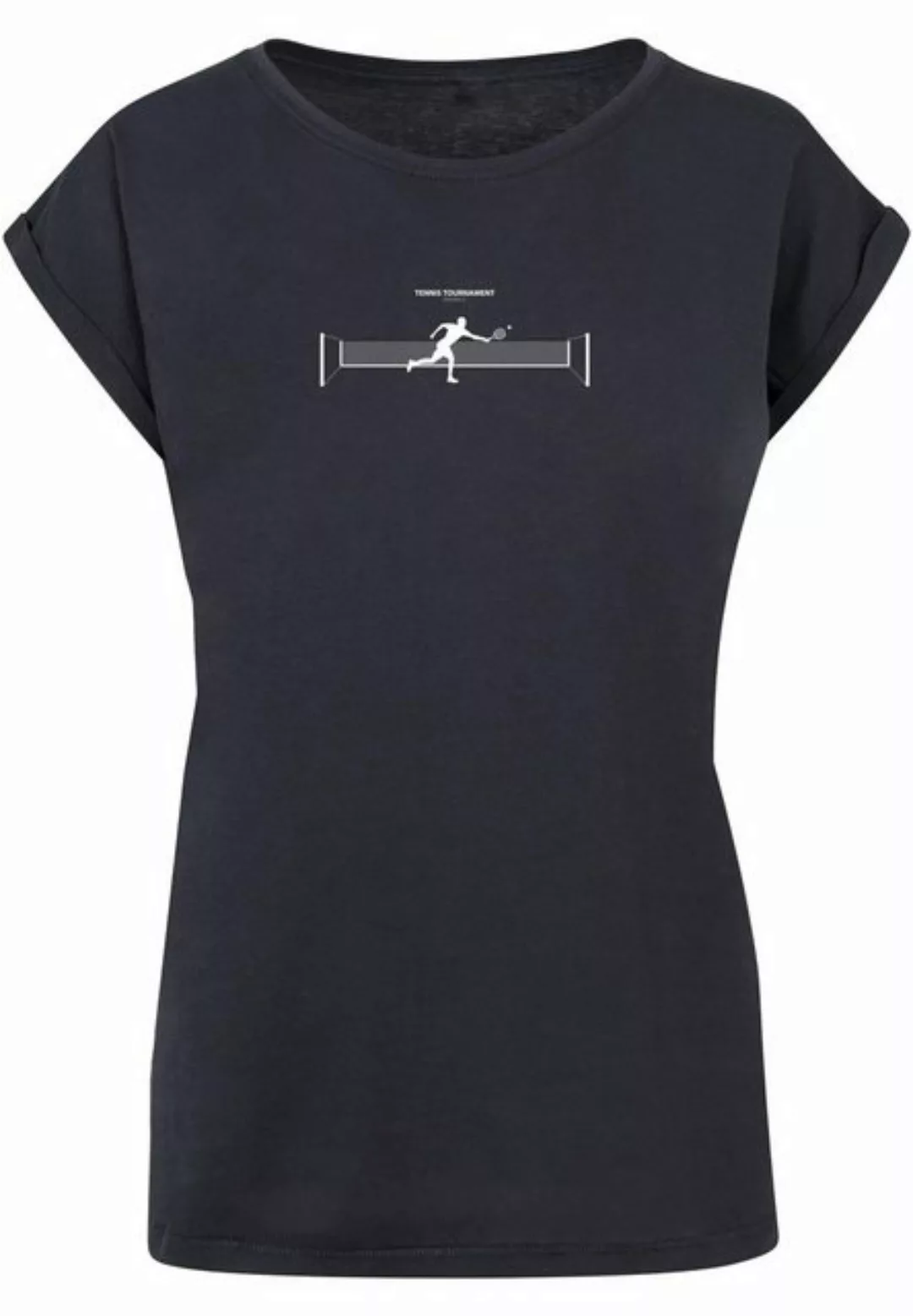 Merchcode T-Shirt Merchcode Damen Ladies Tennis Round 1 Extended Shoulder T günstig online kaufen