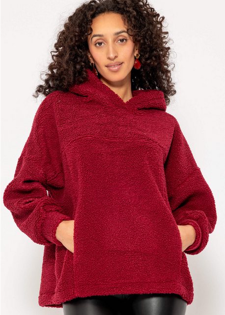 SASSYCLASSY Strickpullover Kuscheliger Oversize Teddy Kapuzenpullover Damen günstig online kaufen