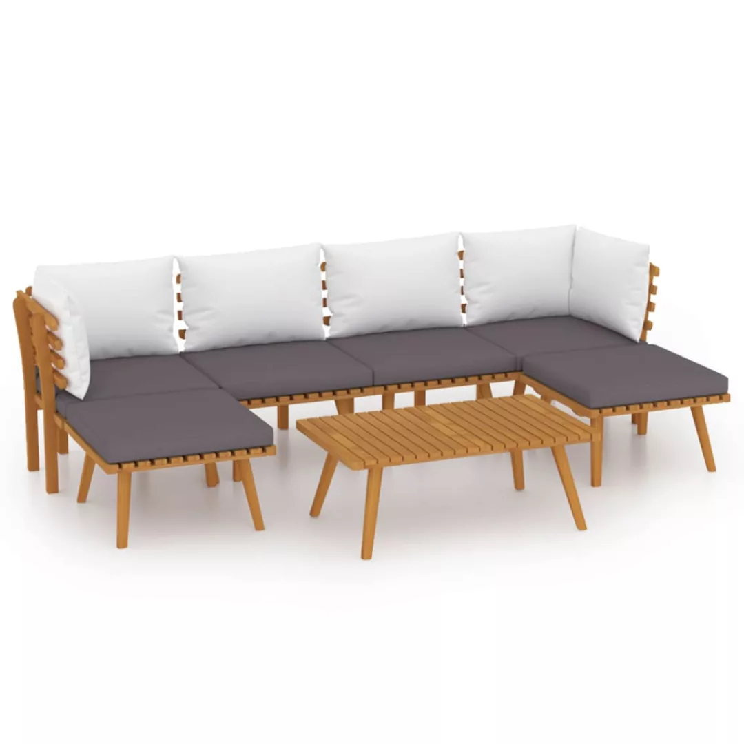 Vidaxl 7-tlg. Garten-lounge-set Mit Kissen Massivholz Akazie günstig online kaufen