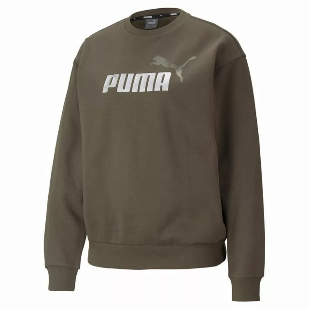 PUMA Sweater Damen Pullover - ESS+ Metallic Logo Crew, Sweater günstig online kaufen