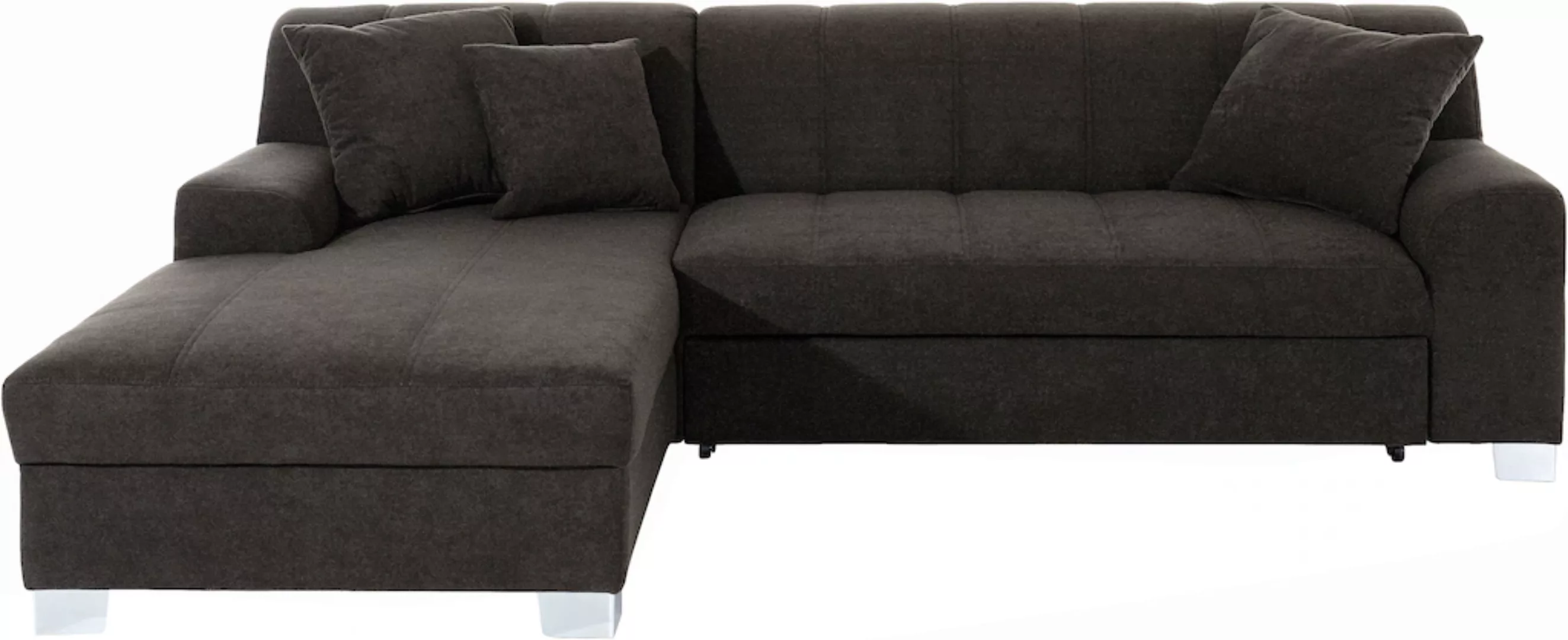 INOSIGN Ecksofa "Turah incl. Zierkissen, moderne Steppung, auch in Leder" günstig online kaufen