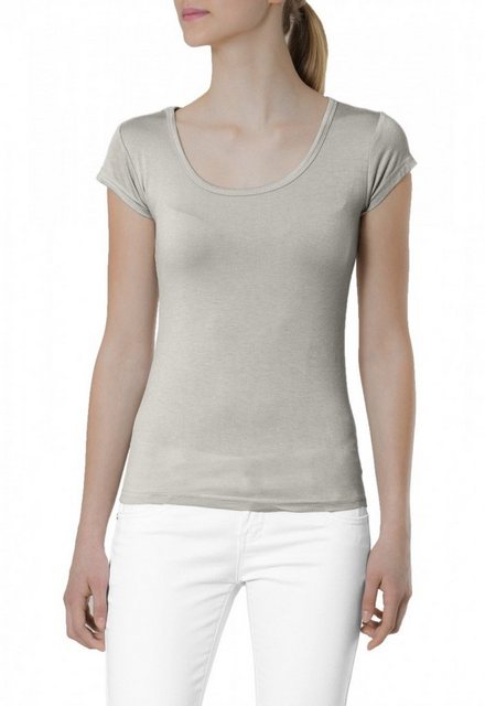 Caspar T-Shirt MUSE SRT005 klassisches Damen Basic kurzarm Shirt günstig online kaufen