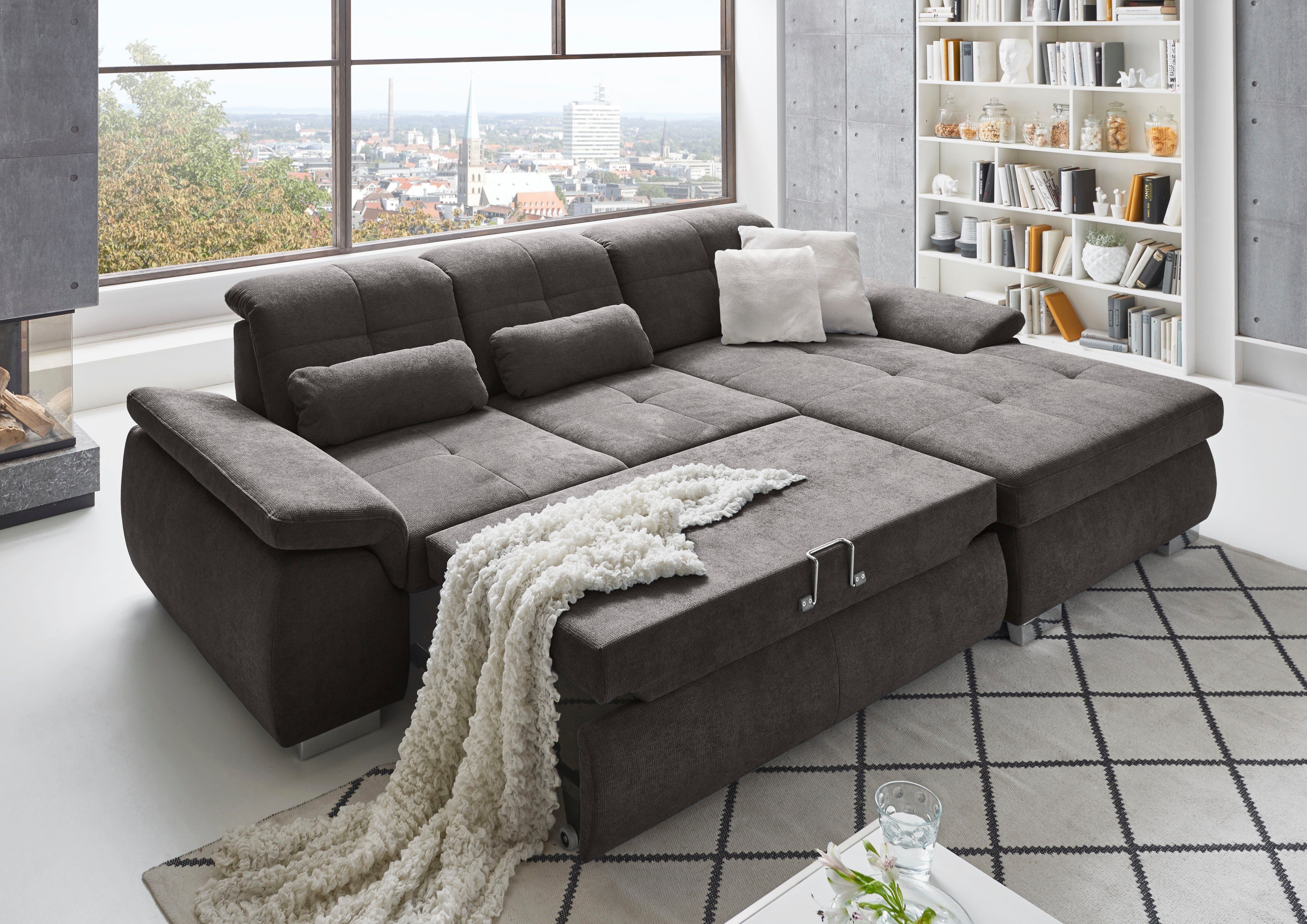 Die PlanBar Ecksofa "MP-IN16037 L-Form mit Federkern-Polsterung", mit Sitzt günstig online kaufen