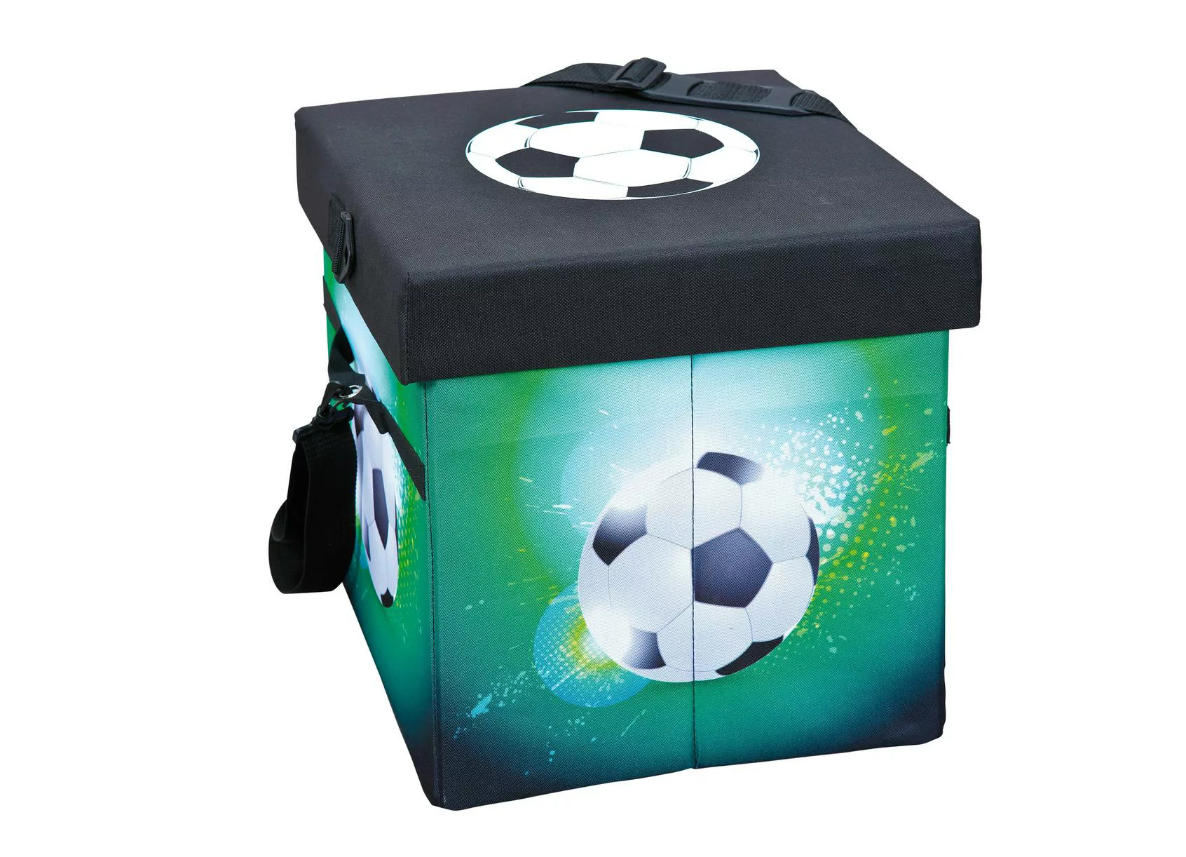 Faltkiste Fanbox  Fußball ¦ grün ¦ Kunststoff, Polypropylen, Kunststoff, Po günstig online kaufen