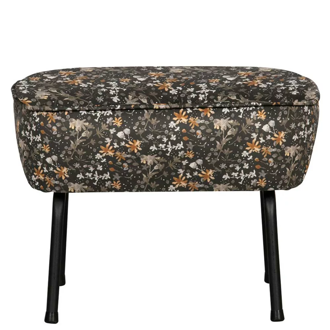 Fußhocker floral gemustert Retrostil günstig online kaufen