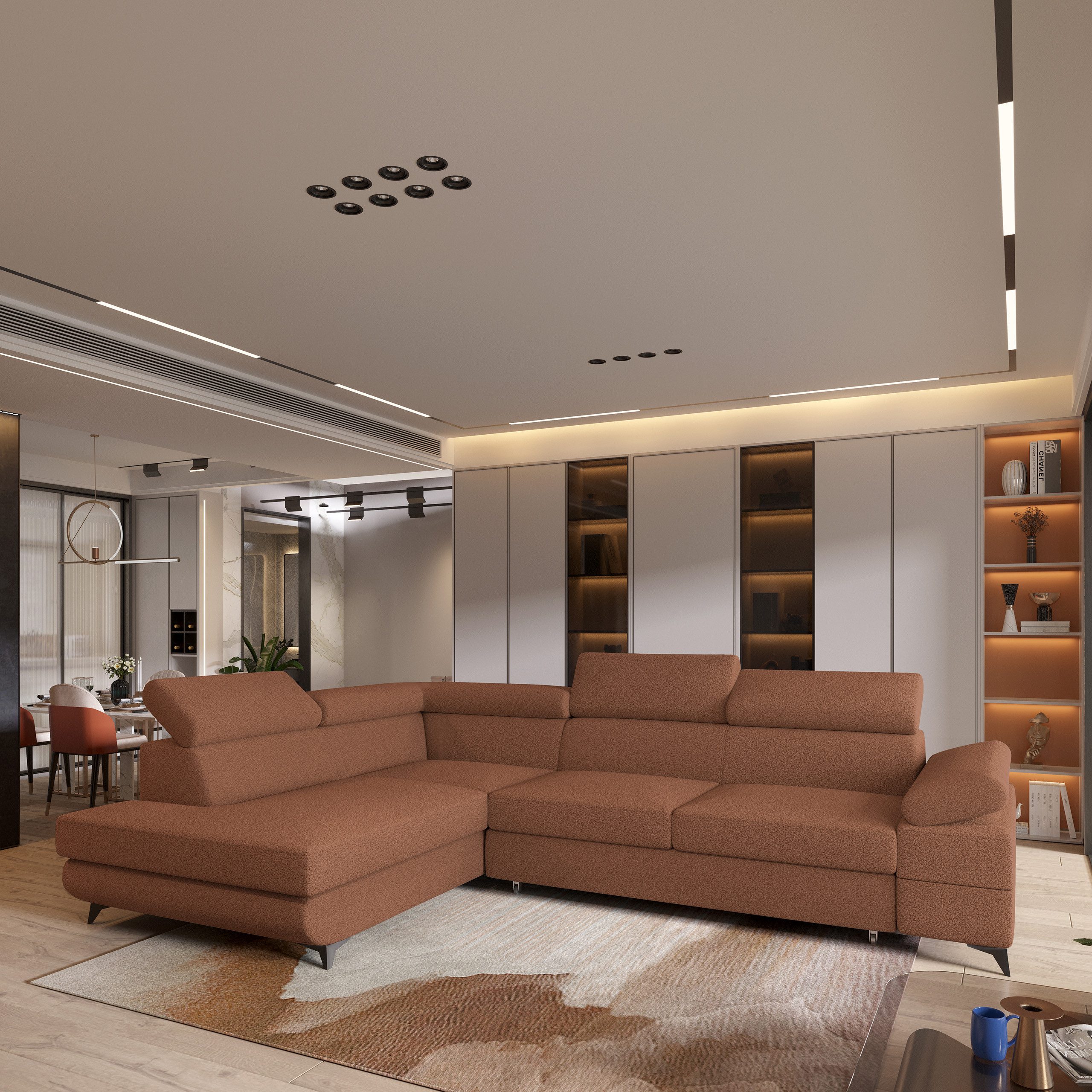 Masseno Ecksofa FAVIEN mit Schlaffunktion L-Form, günstig online kaufen