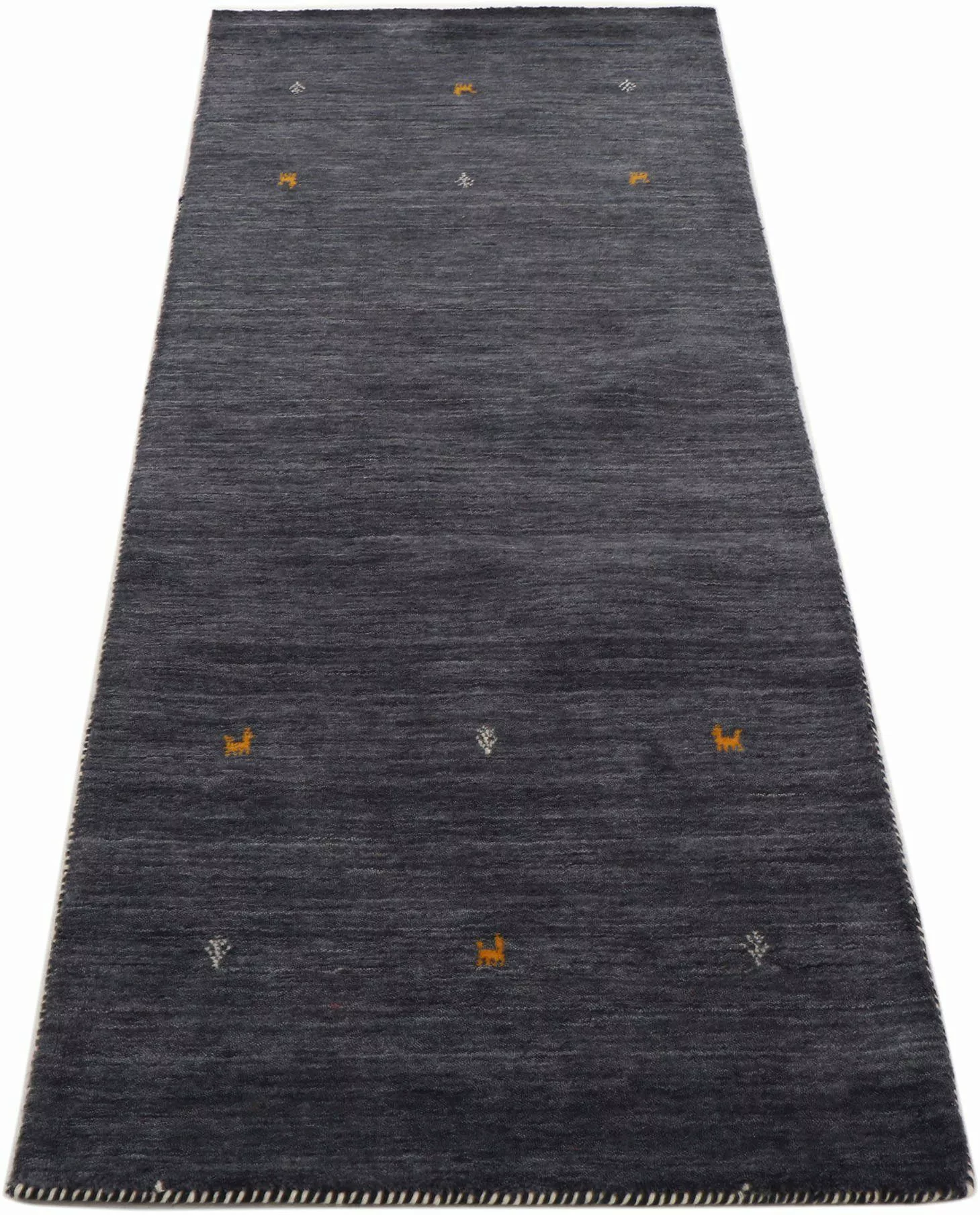 carpetfine Wollteppich »Gabbeh Uni, auch als Läufer und Rund erhältlich«, r günstig online kaufen