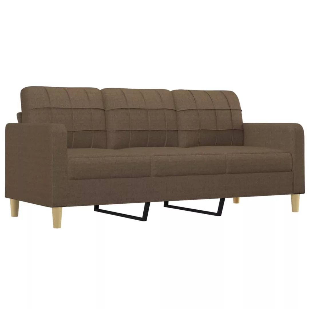 Vidaxl 3-sitzer-sofa Braun 180 Cm Stoff günstig online kaufen