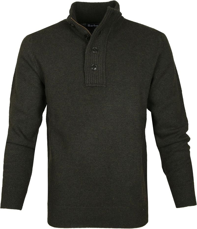 Barbour Pullover Wolle Grün Patch - Größe M günstig online kaufen