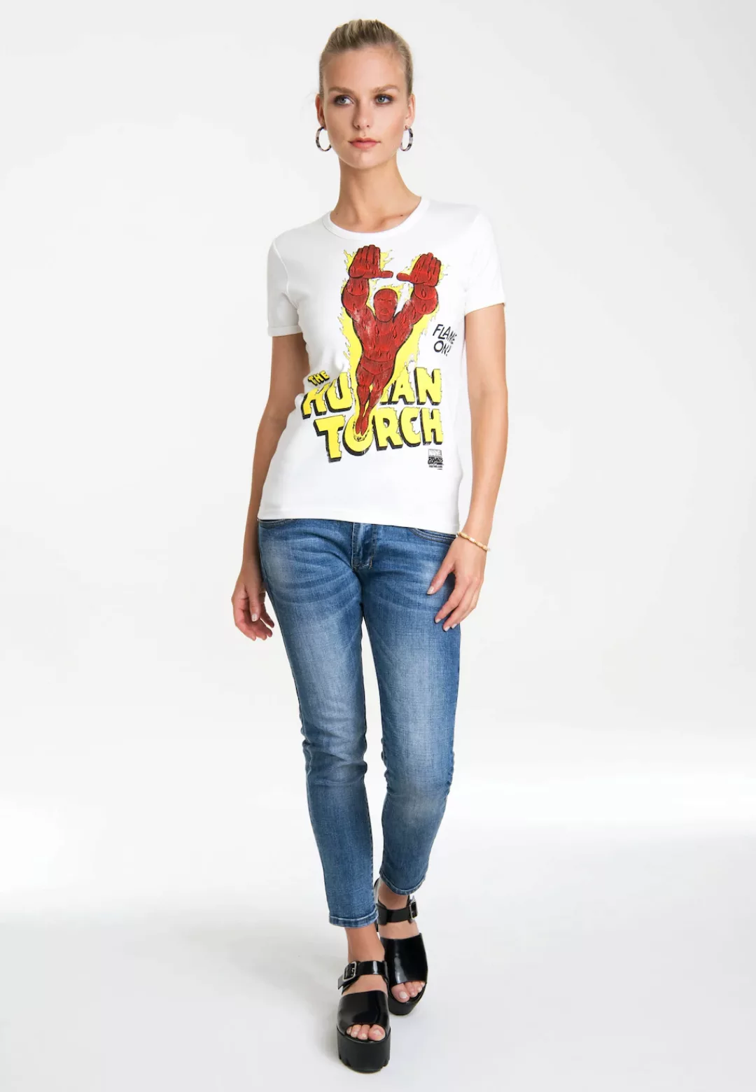 LOGOSHIRT T-Shirt "Human Torch – Flame On", mit lizenziertem Originaldesign günstig online kaufen