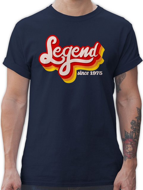 Shirtracer T-Shirt Legend since 1975 Retro Fünfzig 50. Geburtstag günstig online kaufen