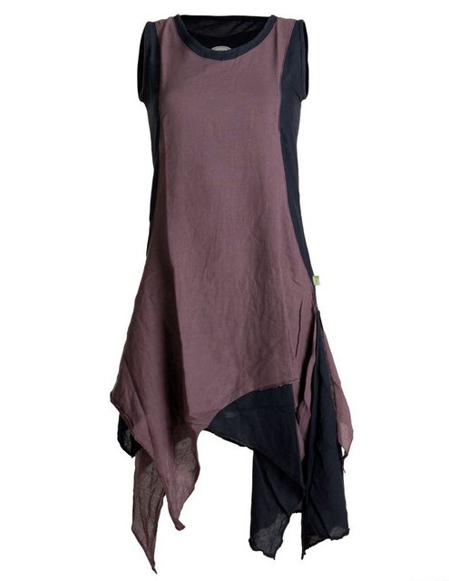 Vishes Sommerkleid Ärmelloses Lagenlook Kleid handgewebte Baumwolle Goa, Bo günstig online kaufen
