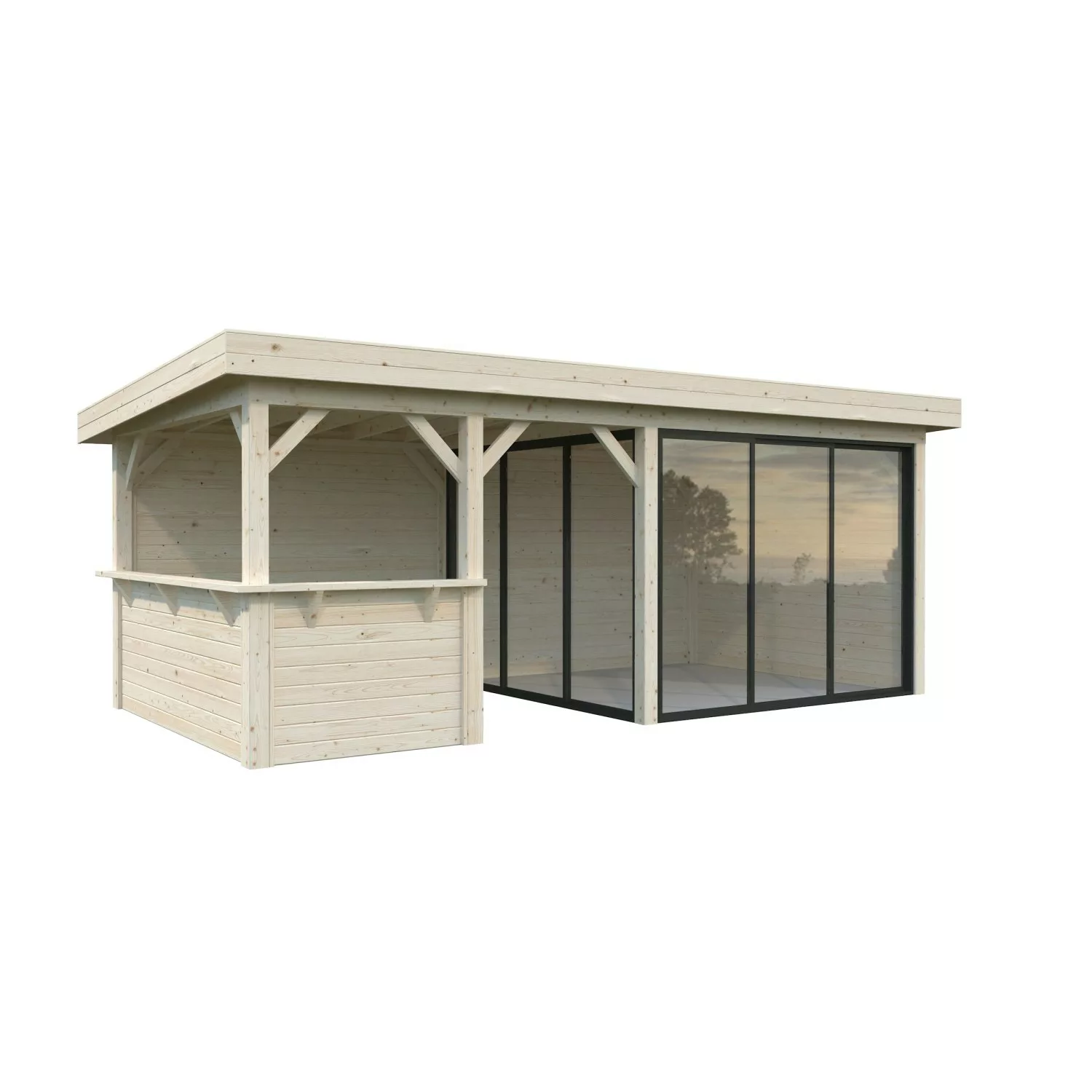 Palmako Pavillon Lenna Set 407 Slide Naturbelassen 588 cm x 300 cm FSC® günstig online kaufen