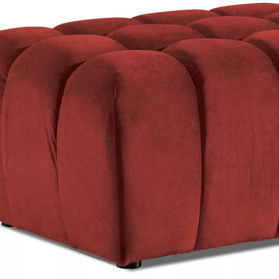 Sitzhocker Polsterhocker in Rot mit Schaumstoffpolsterung günstig online kaufen