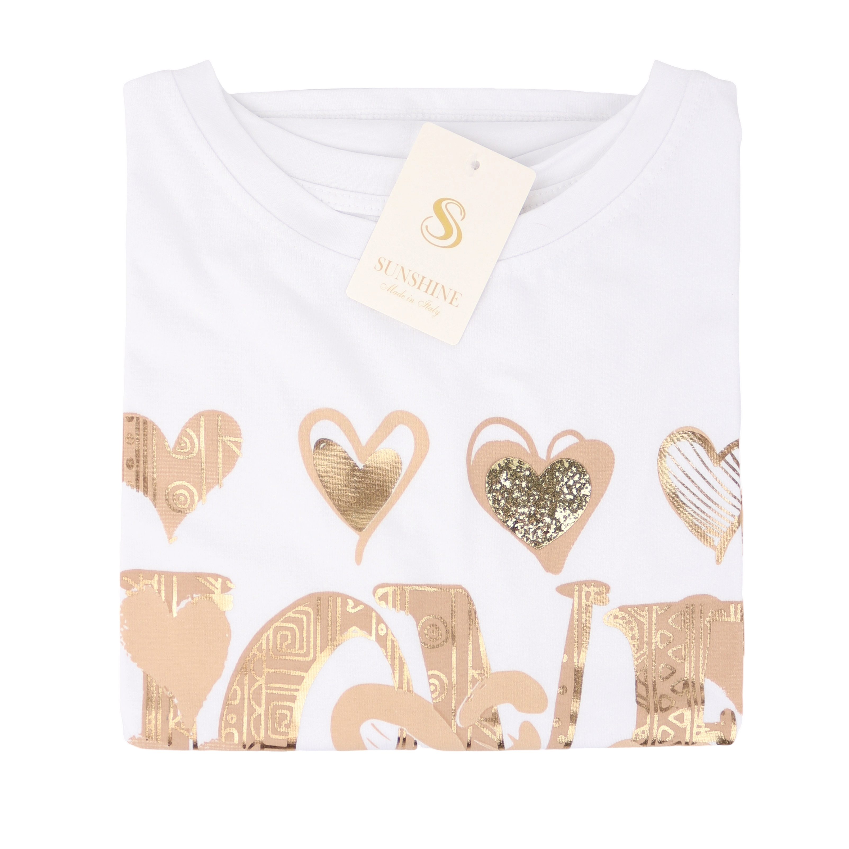 MIRROSI Print-Shirt Weiß Einheitsgröße Gr. 38-42 günstig online kaufen