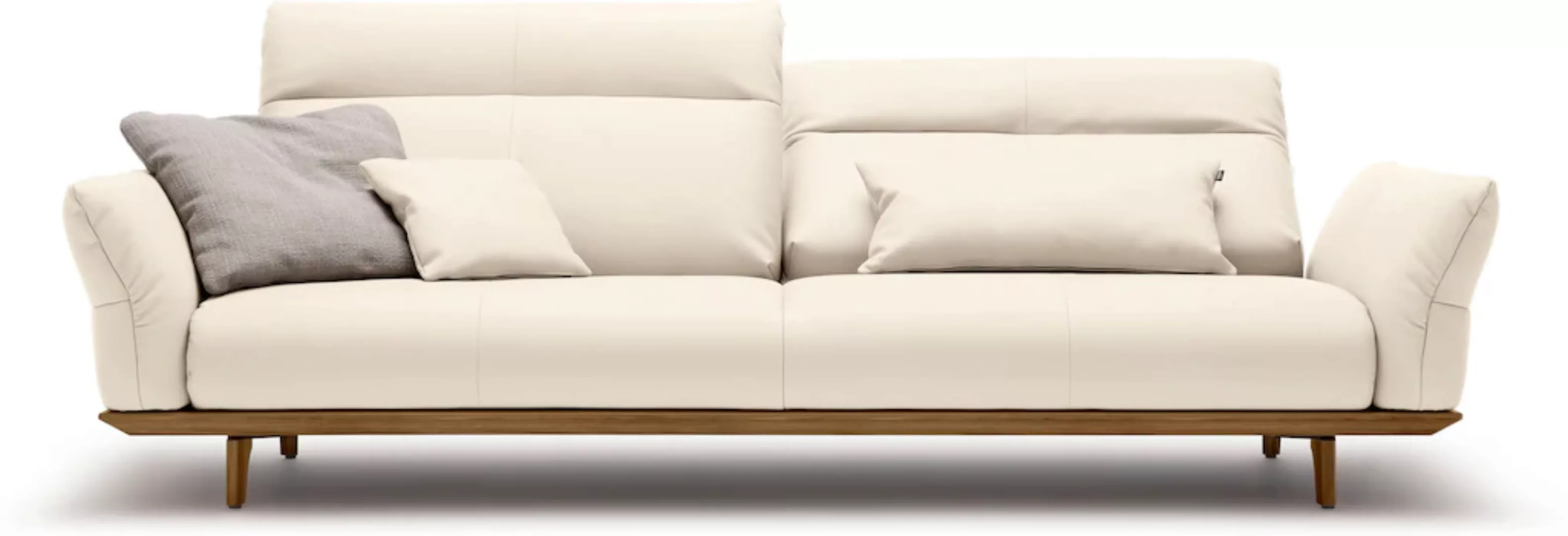 hülsta sofa 4-Sitzer "hs.460", Sockel in Nussbaum, Füße Nussbaum, Breite 24 günstig online kaufen