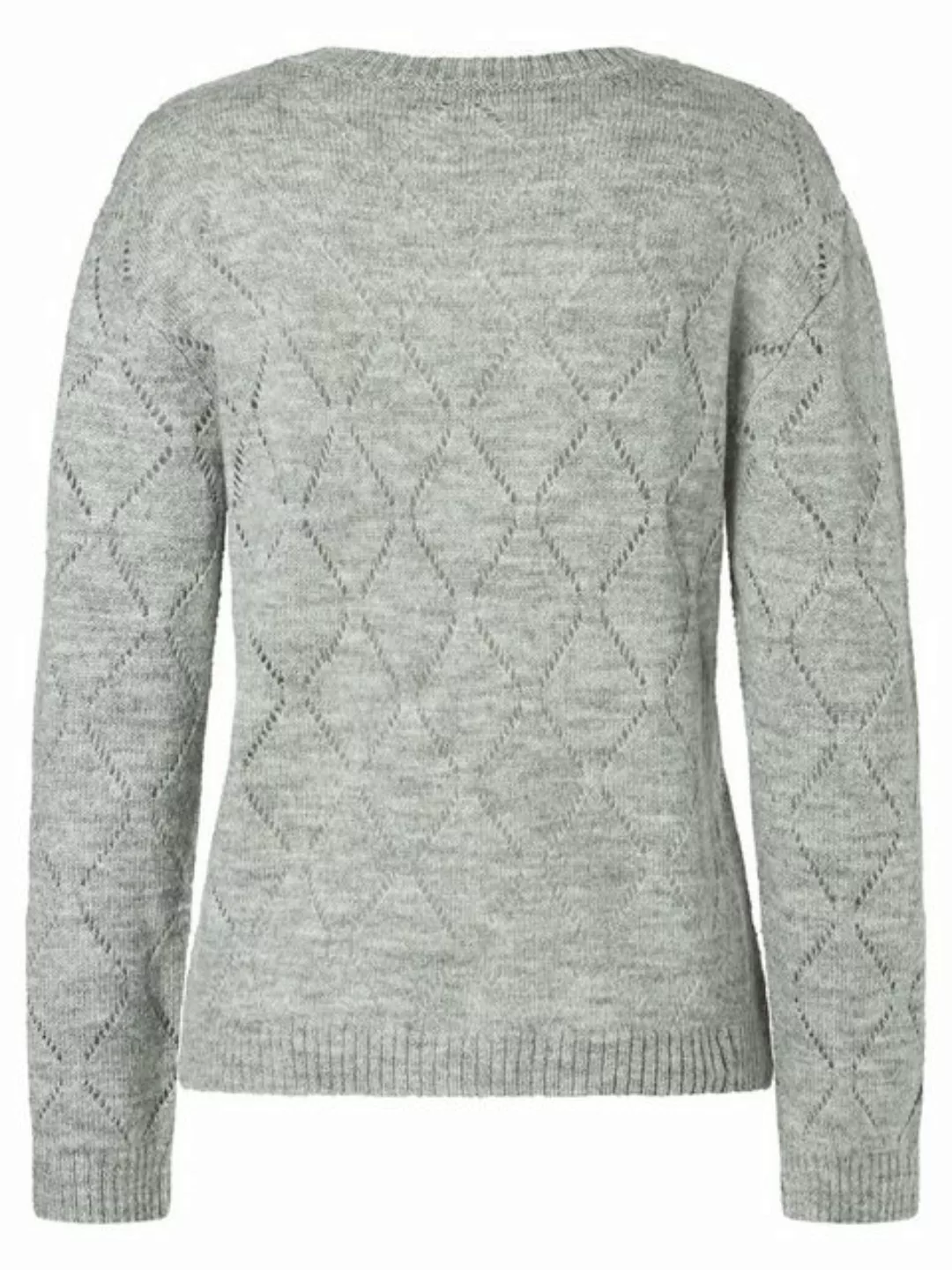 Ajour-Pullover, grau melange, Herbst-Kollektion günstig online kaufen