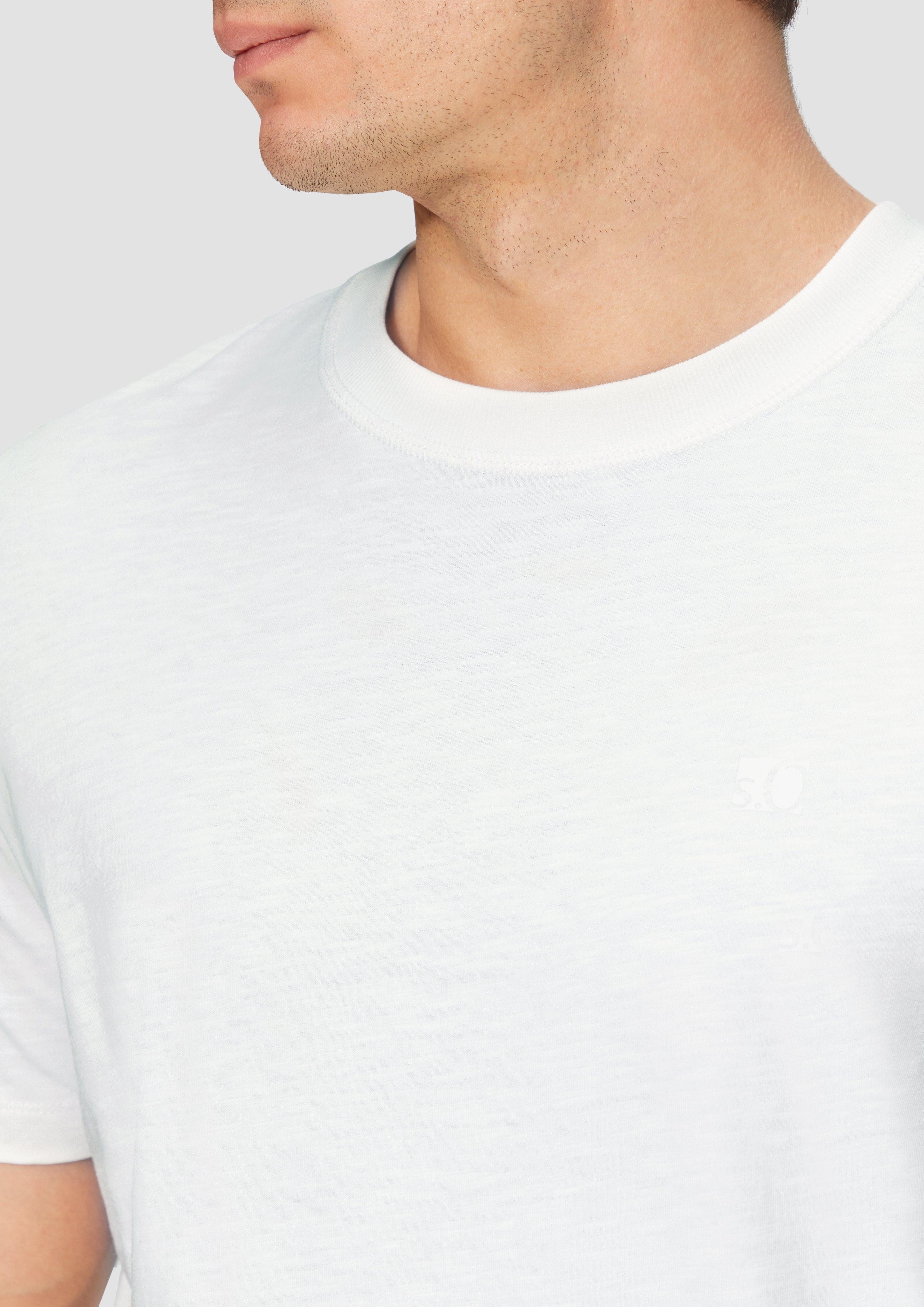 s.Oliver Kurzarmshirt T-Shirt mit Logo-Print Artwork günstig online kaufen
