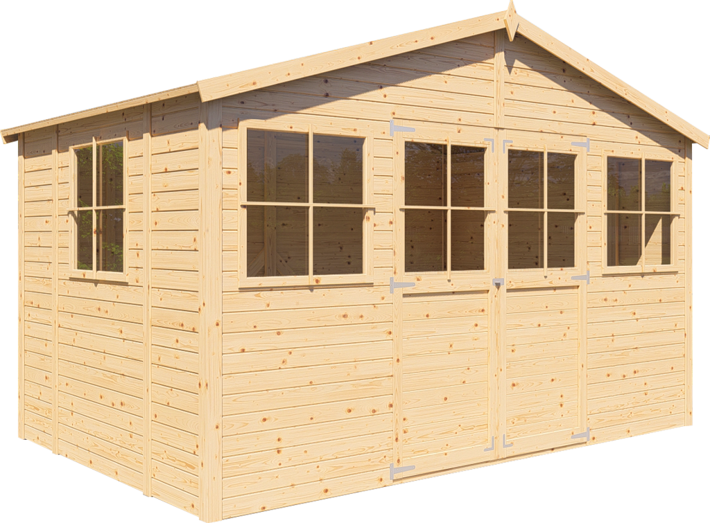 BERTILO Gartenhaus "Workshop 1 naturbelassen", Großes Gartenhaus aus exakt günstig online kaufen