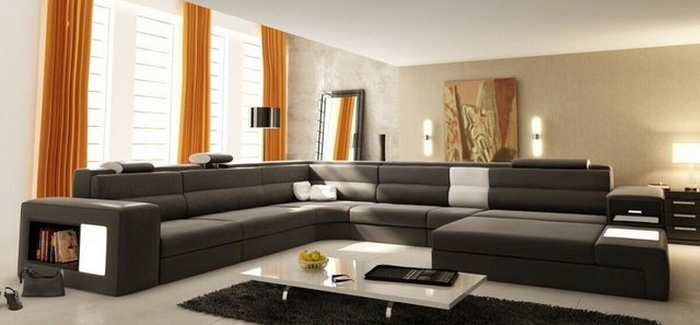 JVmoebel Ecksofa Couchgarnitur Ecke Sitzecke Leder Sofa Couch Wohnlandschaf günstig online kaufen