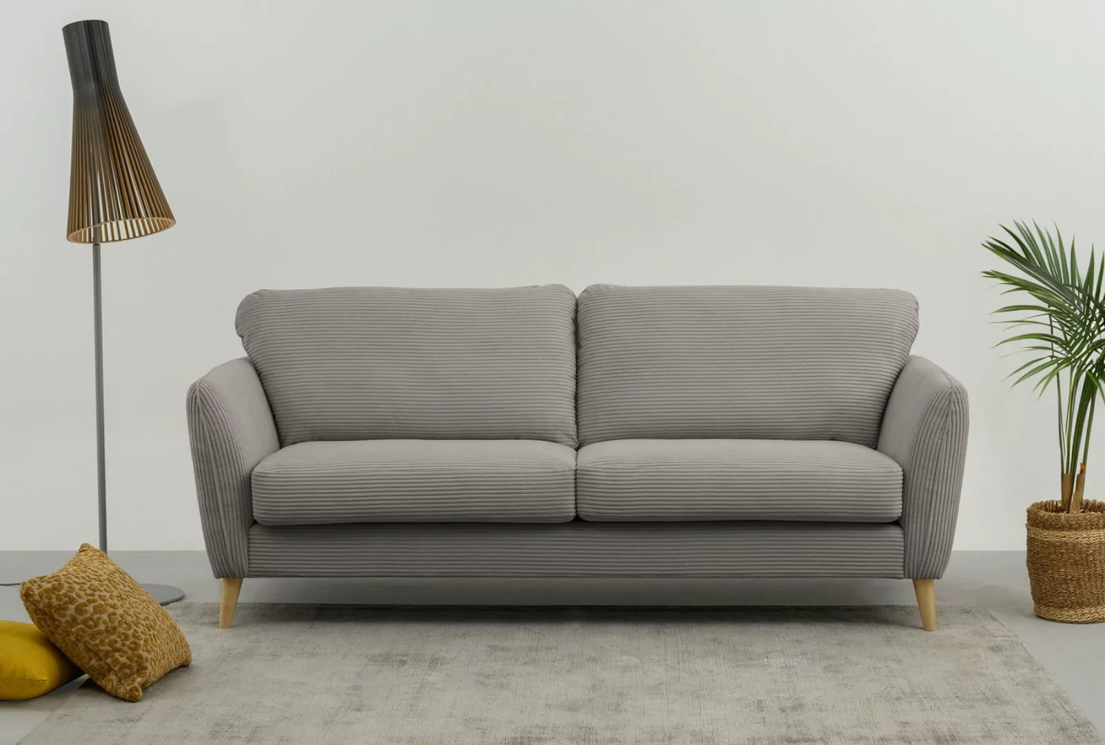 Home affaire 3-Sitzer "MARSEILLE Sofa 206 cm", mit Massivholzbeinen aus Eic günstig online kaufen