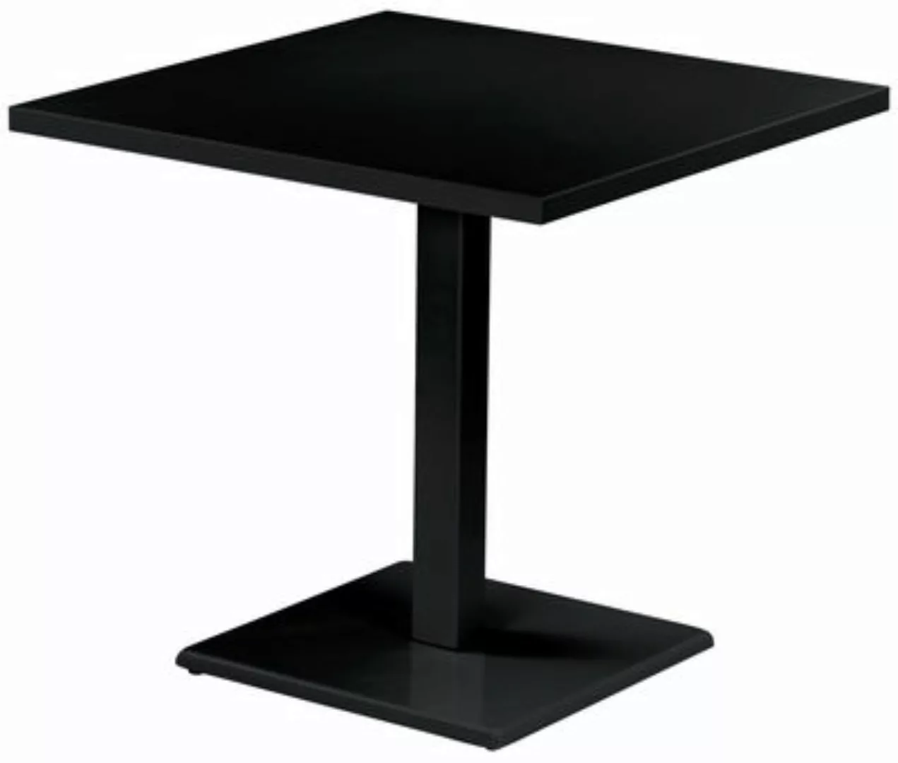 quadratischer Tisch Round metall schwarz - Emu - Schwarz günstig online kaufen