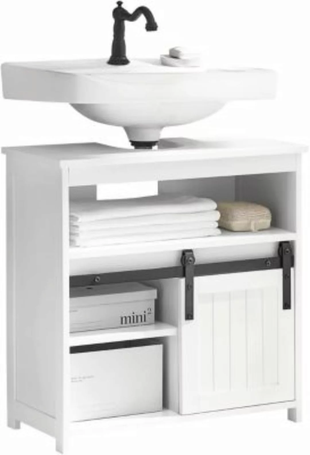SoBuy® Waschbeckenunterschrank mit Schiebetür Badschrank Waschtisch Untersc günstig online kaufen