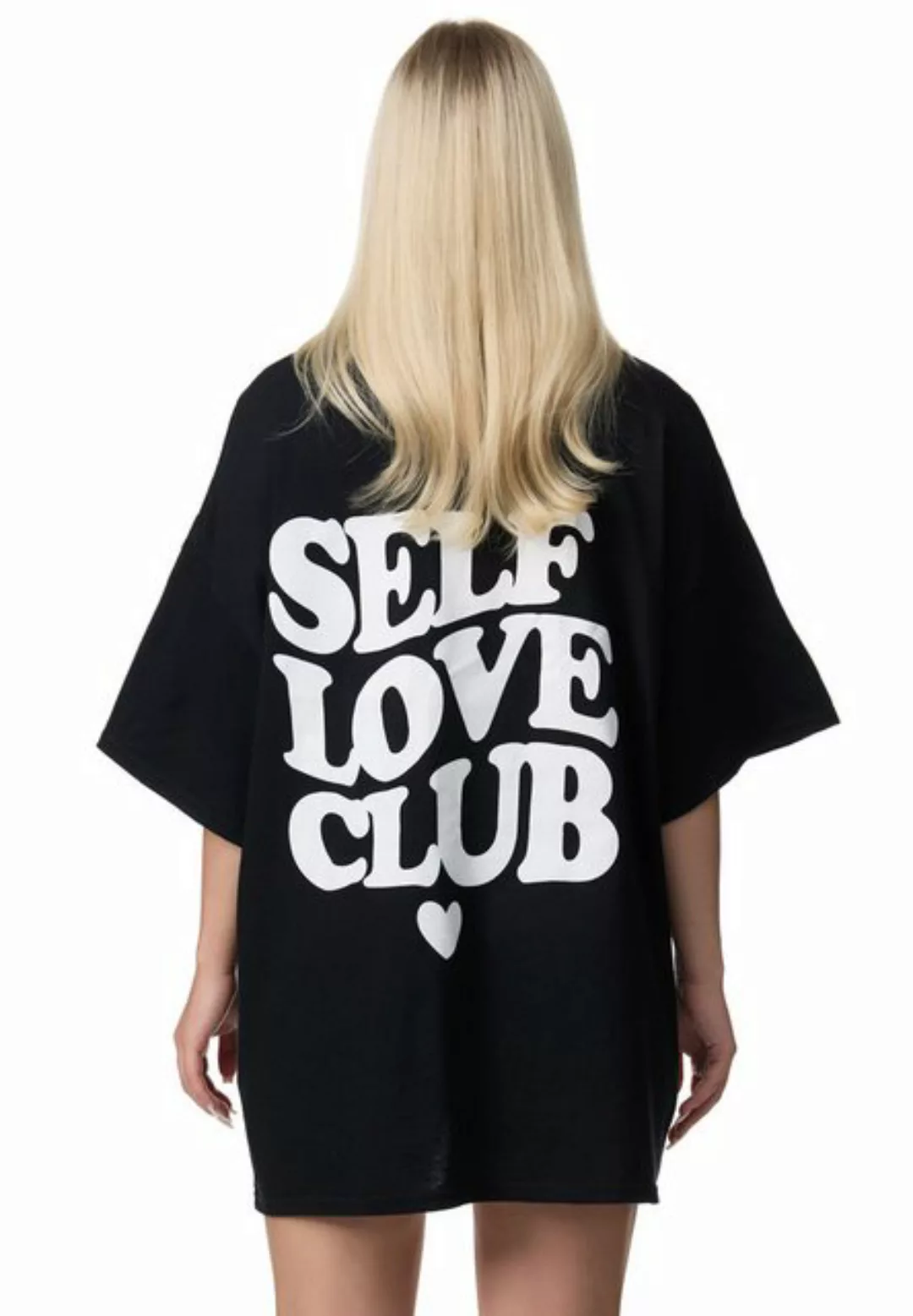 Worldclassca T-Shirt Worldclassca Oversized Print LOVE CLUB T-Shirt lang So günstig online kaufen