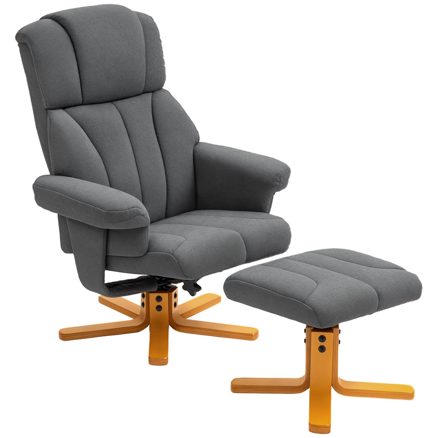 HOMCOM Relaxsessel mit Liegefunktion für Wohnzimmer 79 x 80 x 104cm Dunkelg günstig online kaufen