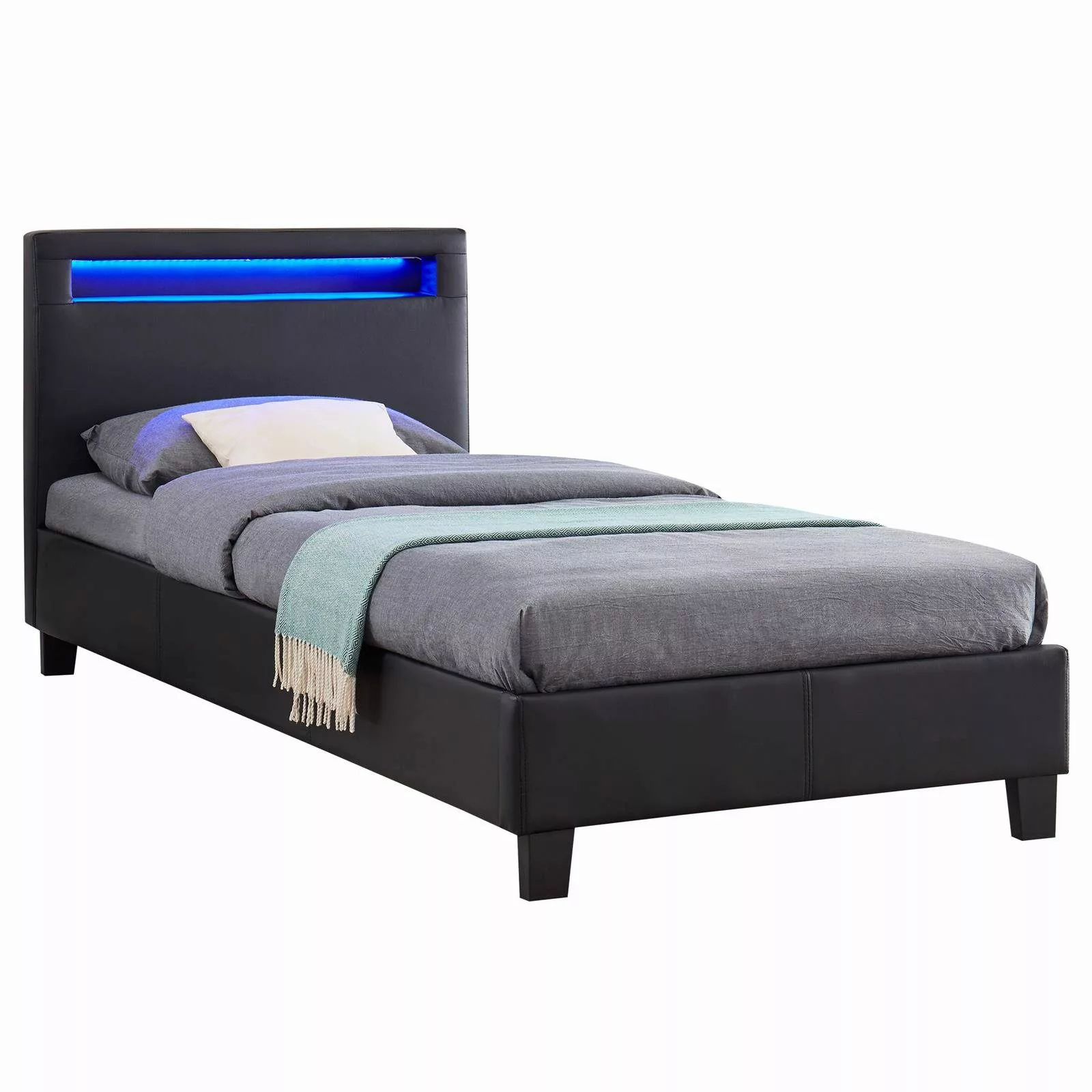 CARO-Möbel Polsterbett MANDALAY, LED Bett 90 günstig online kaufen