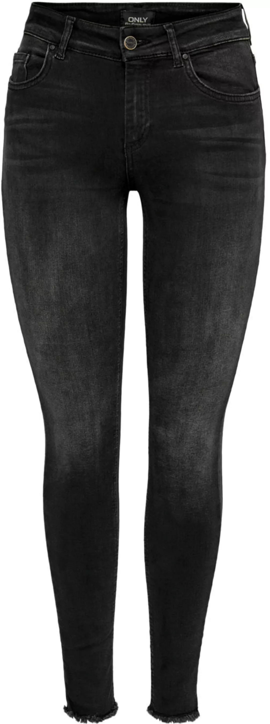 Only Blush Life Mid Waist Ankle Raw Rea1099 Jeans XL Black Denim günstig online kaufen