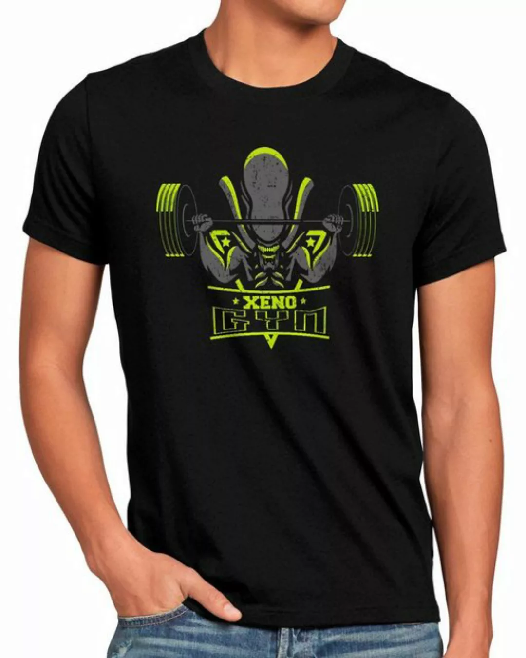 style3 Print-Shirt Herren T-Shirt Alien Gym xenomorph alien sport fitness s günstig online kaufen