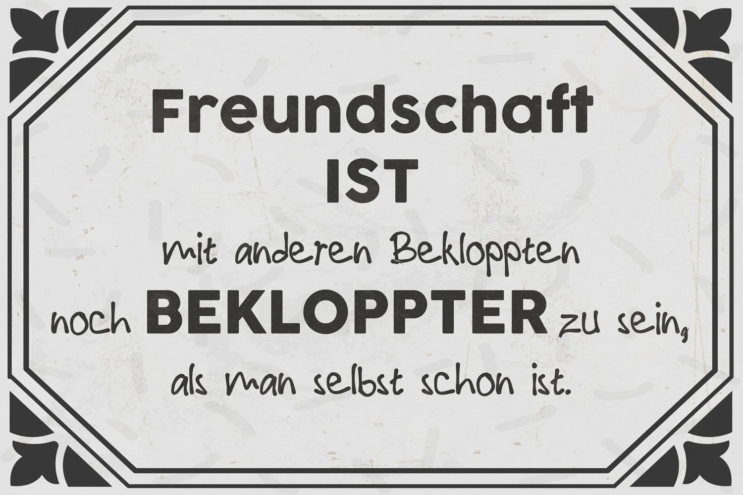 queence Metallbild "Freundschaft", Schriftzüge-Schriftzug, (1 St.), Stahlsc günstig online kaufen