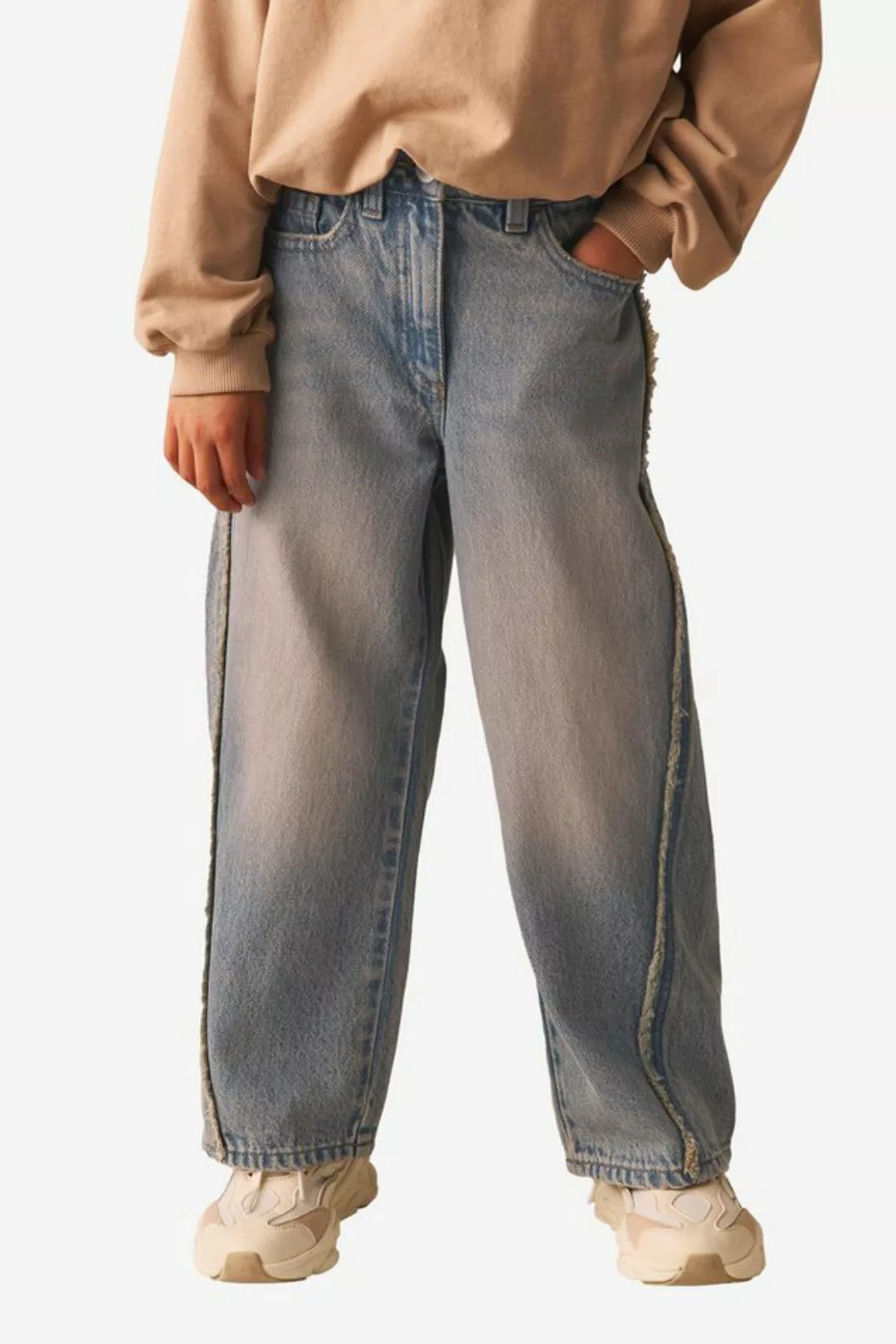 Next Weite Jeans Weite Jeans aus 100 % Baumwolle (1-tlg) günstig online kaufen