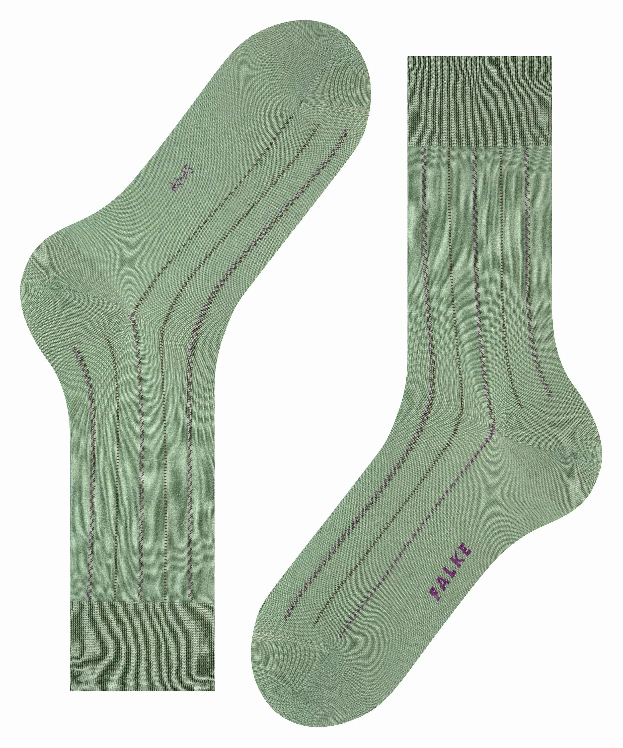 FALKE Iconized Herren Socken, 41-42, Grün, AnderesMuster, Baumwolle, 12470- günstig online kaufen