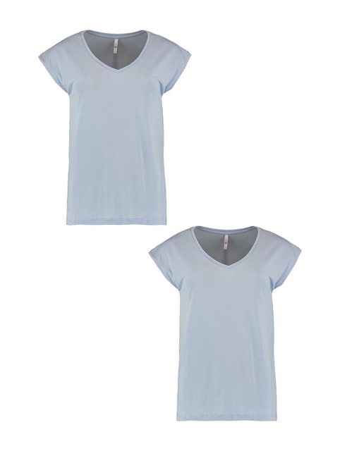 HaILY’S T-Shirt T-Shirt 2er-Set V-Ausschnitt Kurzarm Basic Sommer Shirt (2- günstig online kaufen