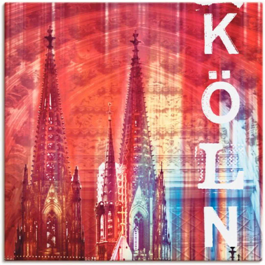 Artland Leinwandbild "Köln Skyline Collage II", Gebäude, (1 St.) günstig online kaufen