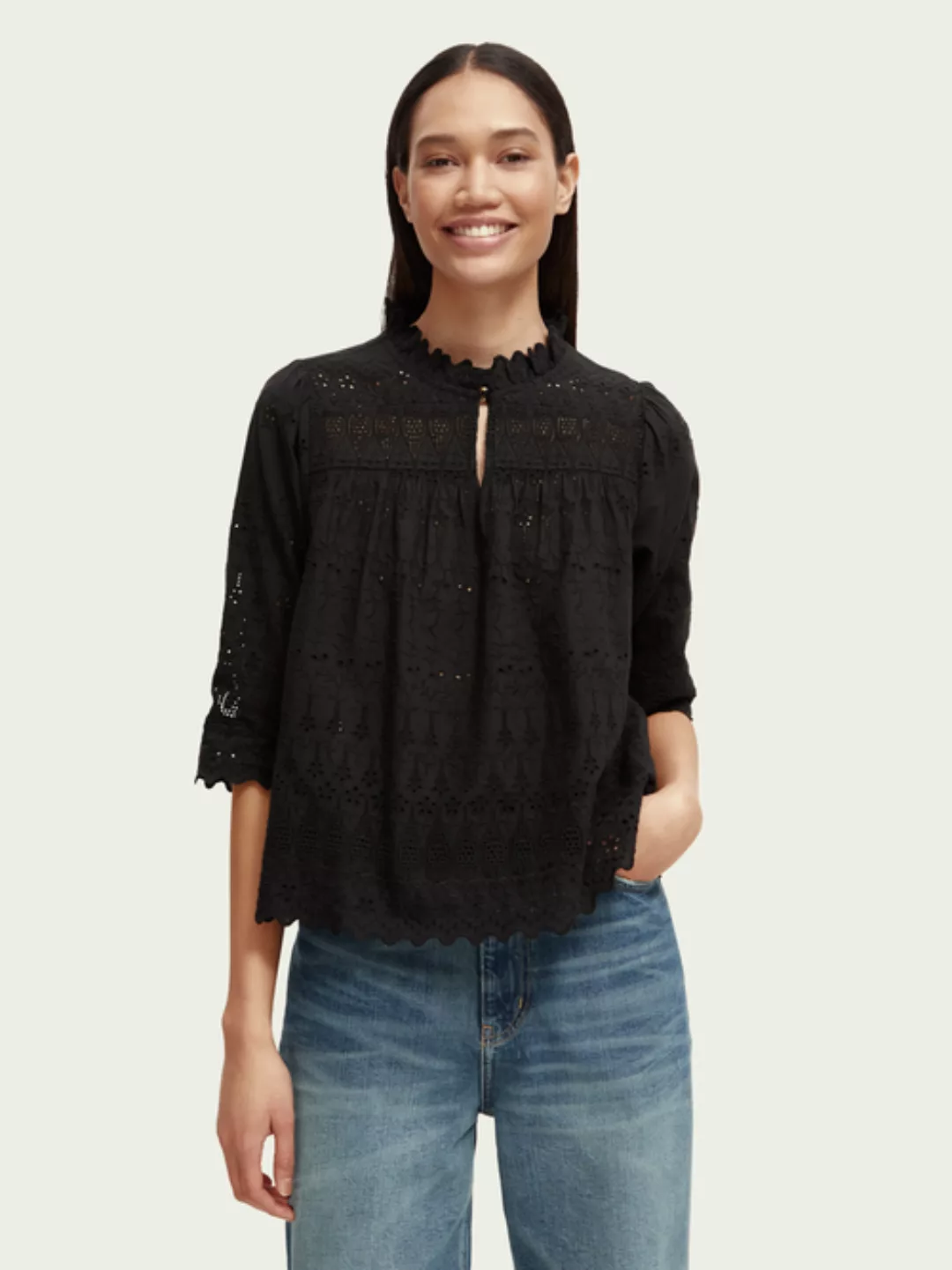 Broderie anglaise blouse günstig online kaufen