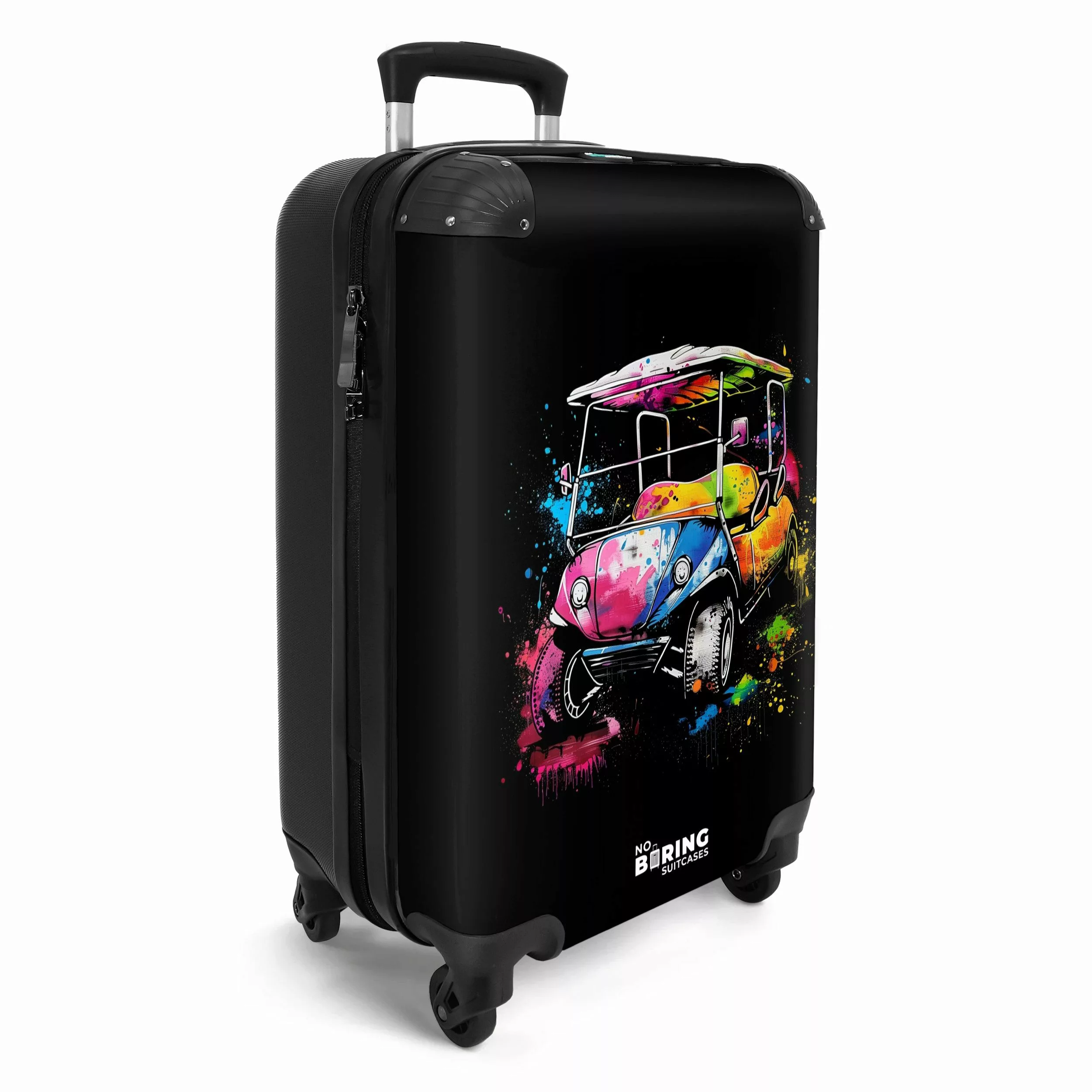 NoBoringSuitcases.com© Hartschalen-Trolley Golfwagen mit Graffiti 55x35x20c günstig online kaufen